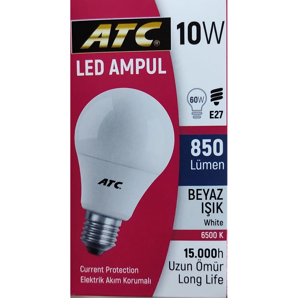 ATC LED AMPUL 10W ELEKTRİK AKIM KORUMALI