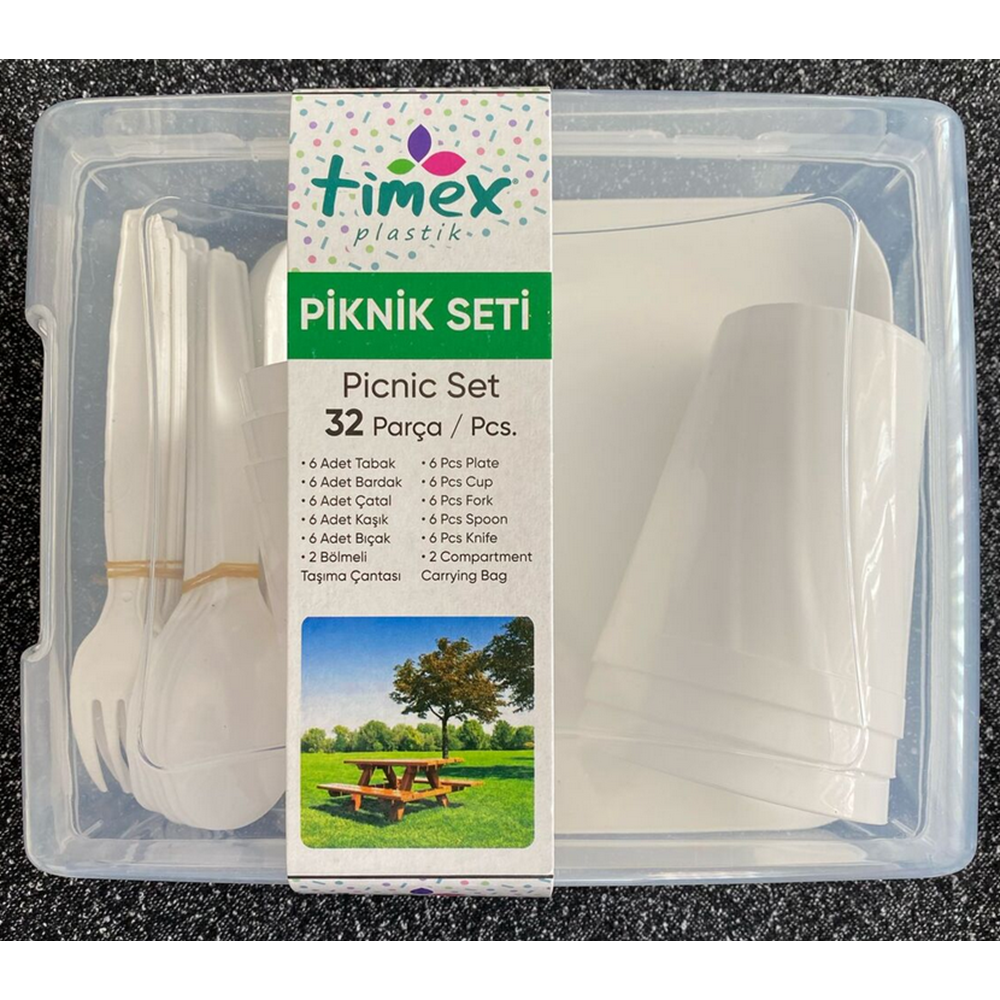 TİMEX PLASTİK PİKNİK SETİ 32 PARÇA TİM-126
