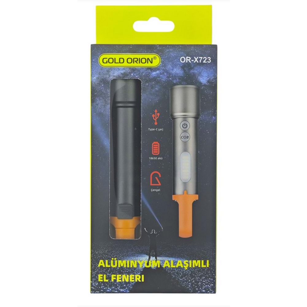 GOLD ORION ALİMUNYUM ALIŞIMLI EL FENERİ OR-X723