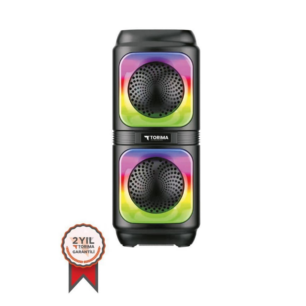 TORIMA BLUETOOTH HOPARLÖR RGB IŞIKLI TWS DESTEKLİ SPEAKER D19 SİYAH