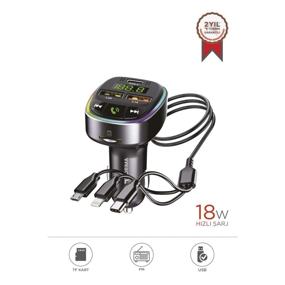 TORİMA TRASMITTER CAR CHARGER G15 BLACK