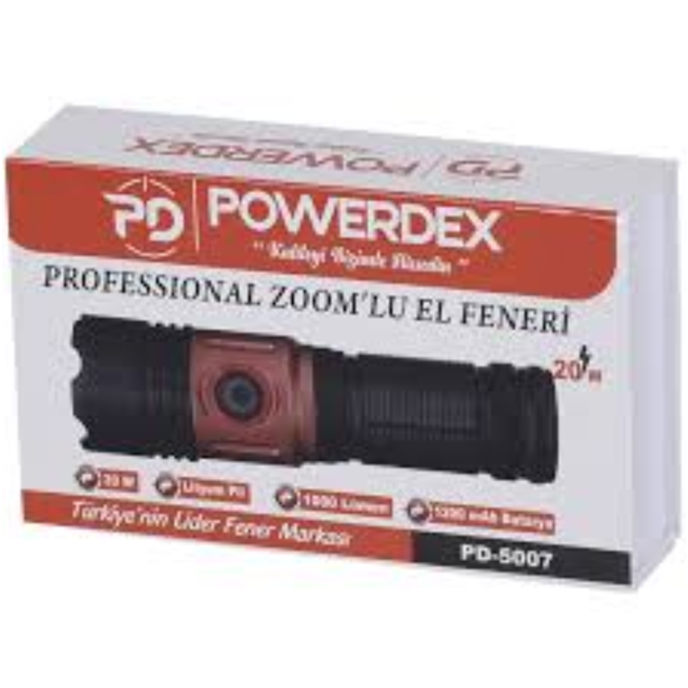 POWERDEX PROFESYONEL ZOOMLU EL FENERİ PD-5007