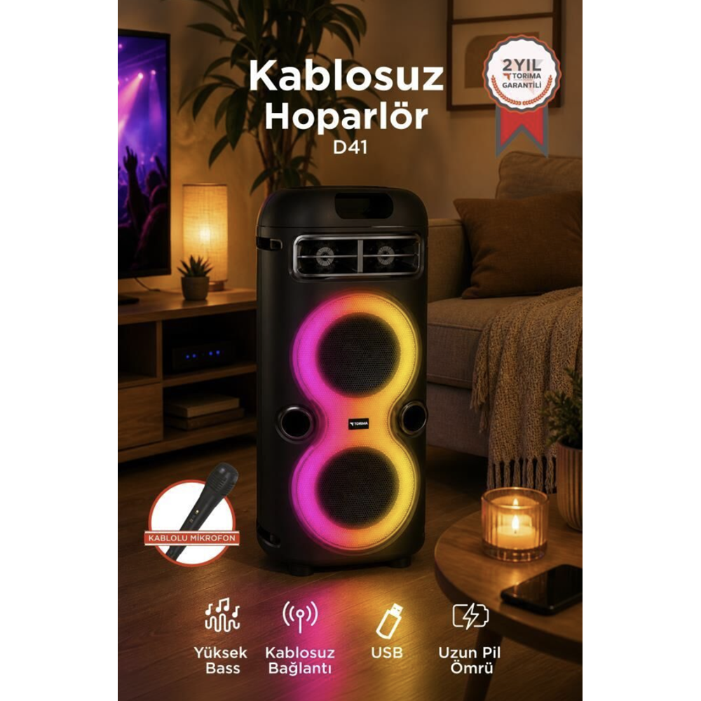 TORİMA WIRELESS SPEAKER D41 HOPARLÖR