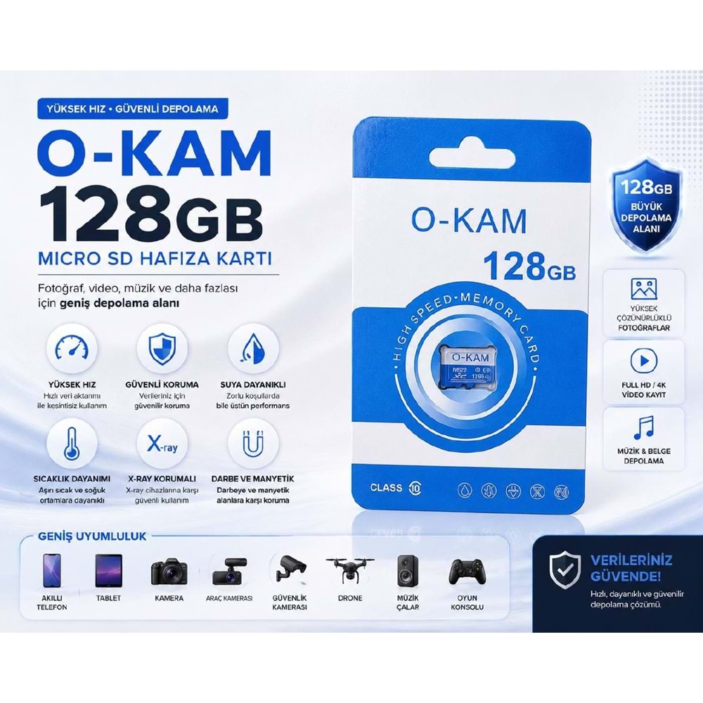 O-KAM 128 GB SD KART