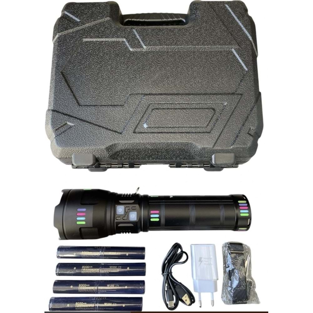 WISON WS-1150 ŞARJ EDİLEBİLİR UZUN MENZİLLİ EL FENERİ