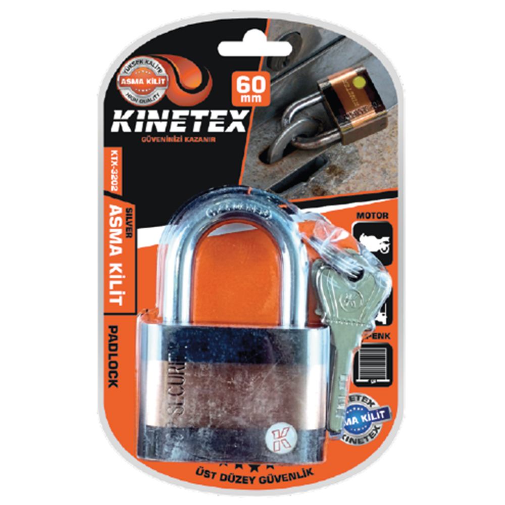 KINETEX C-6 ASMA KİLİT SİLVER KISA 50 CM KTX-3201