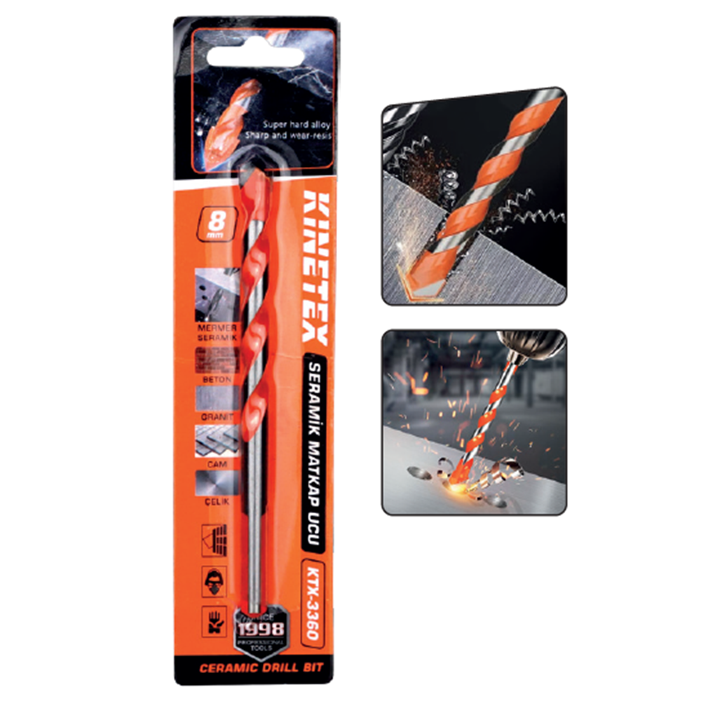 KINETEX C-7 SERAMİK MATKAP UCU 8MM KTX-3360