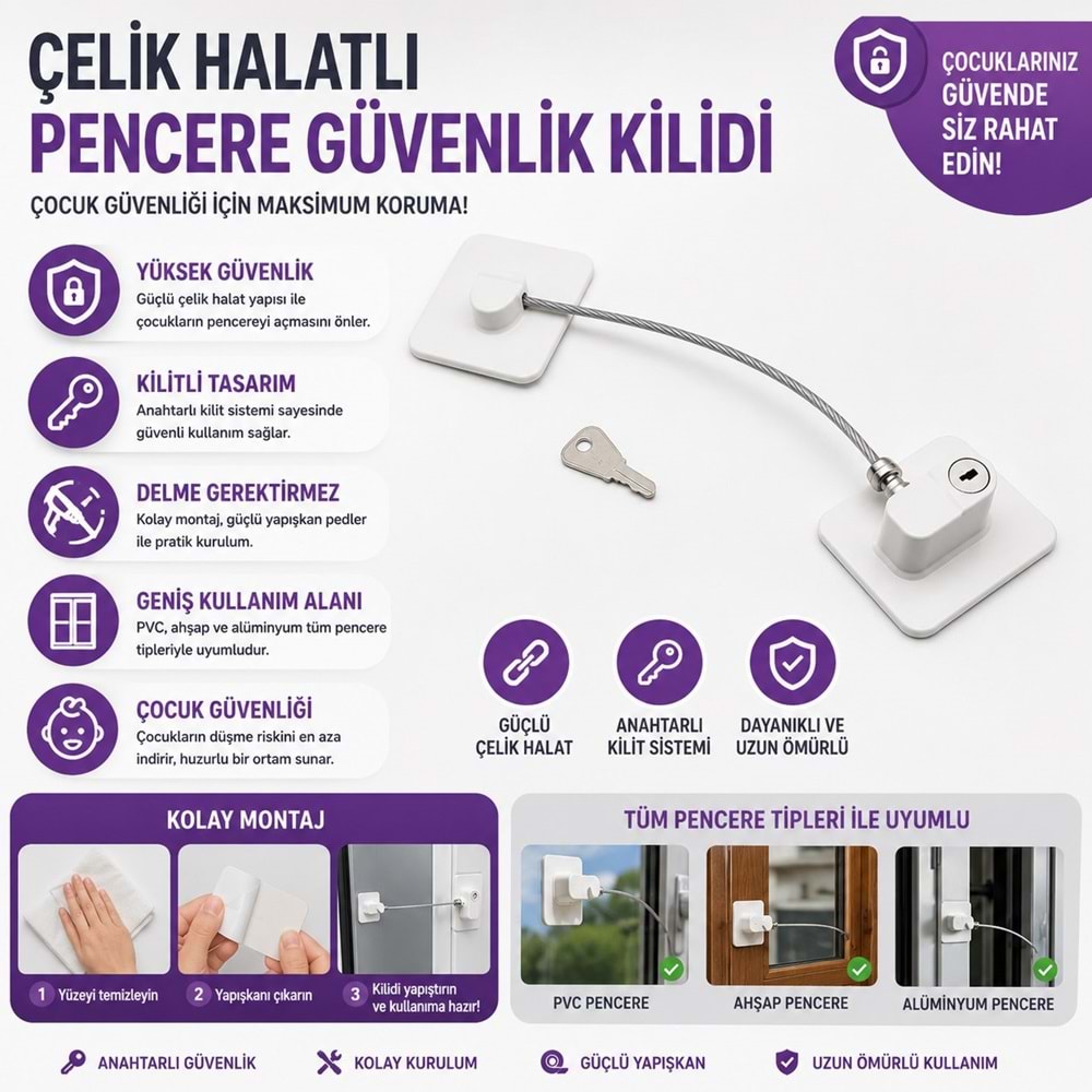 B-4 HALATLI PREMİUM EMNİYET KİLİDİ KTX-3331