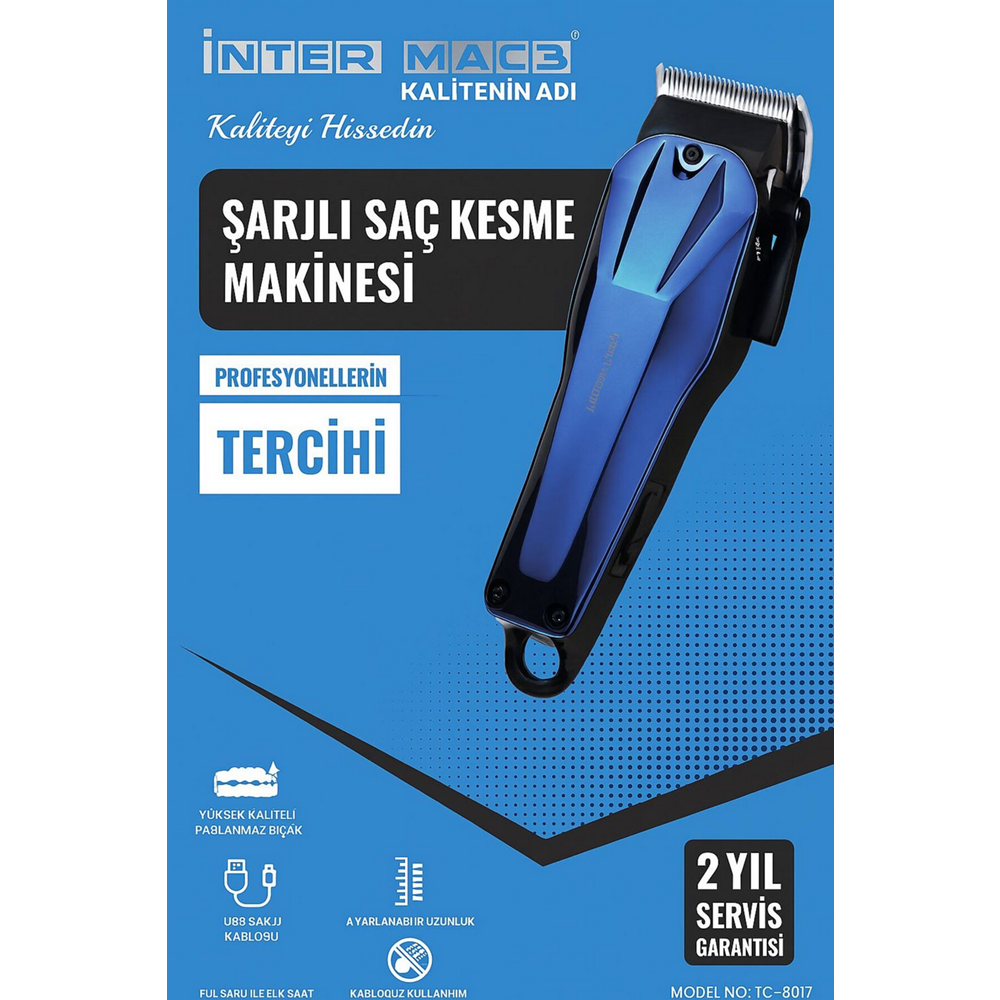 İNTER MAC3 PROFESYONEL TRAŞ MAKİNASI TC-8017