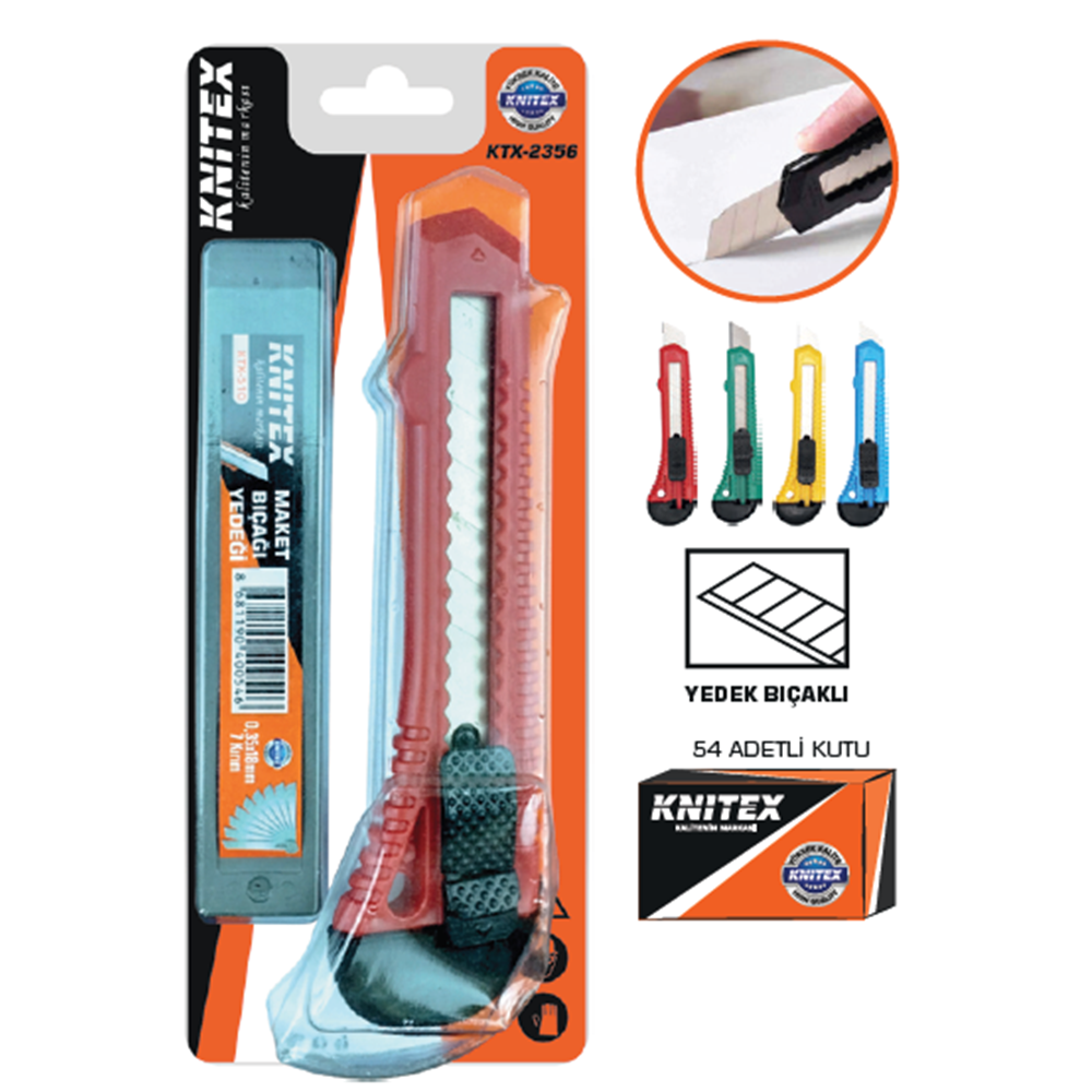 KINETEX MAKET BIÇAĞI ECO YEDEKLİ(10) KTX-2356