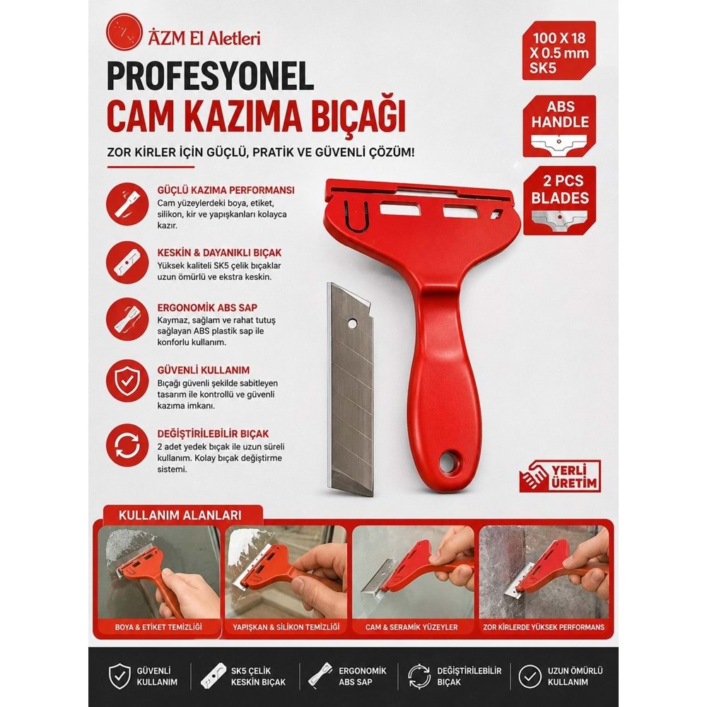 AZM CAM KAZIMA BIÇAĞI BÜYÜK