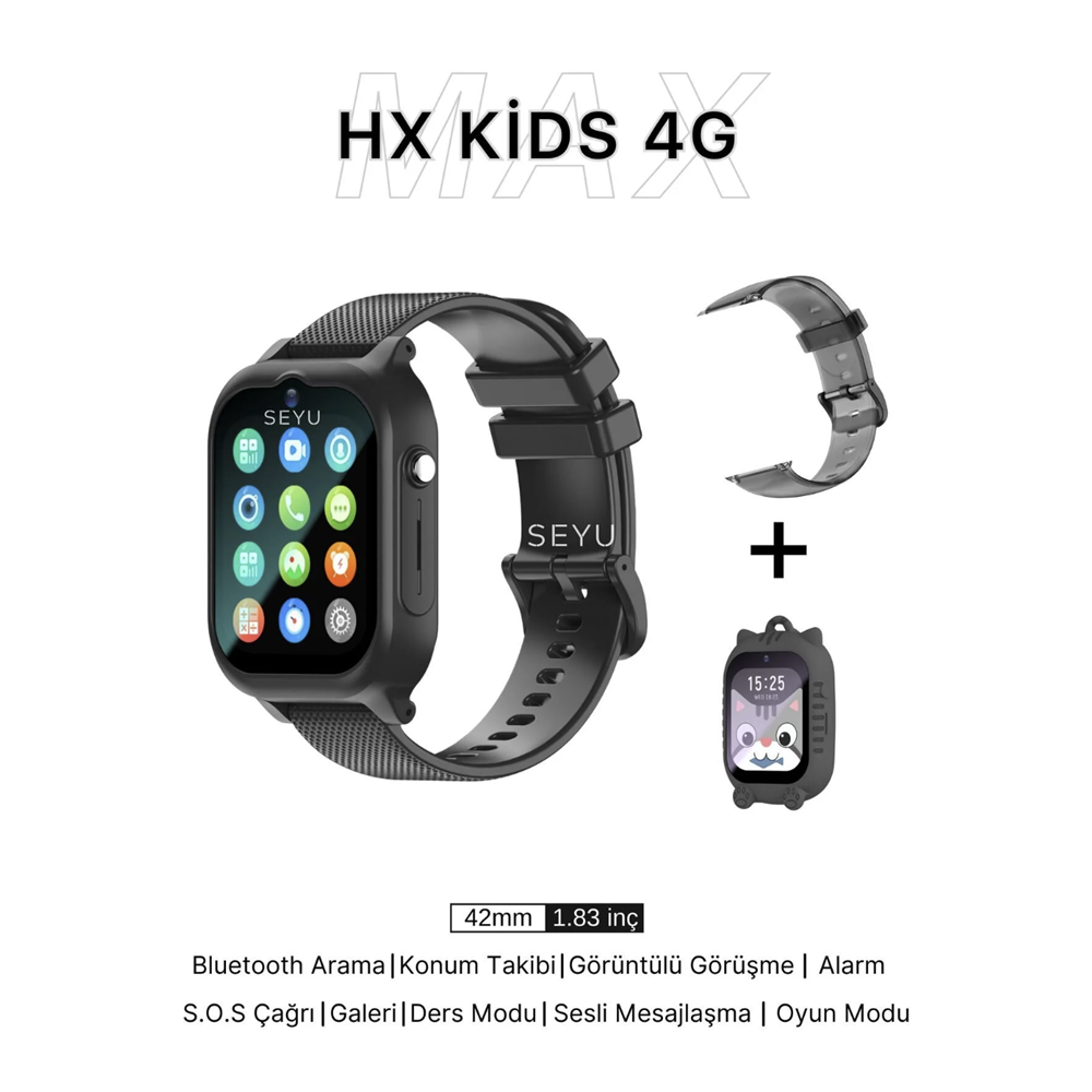 HARVOX 4G MAX 3KORDONLU ÇOCUK SAAT HX KİDS 4G-MAX