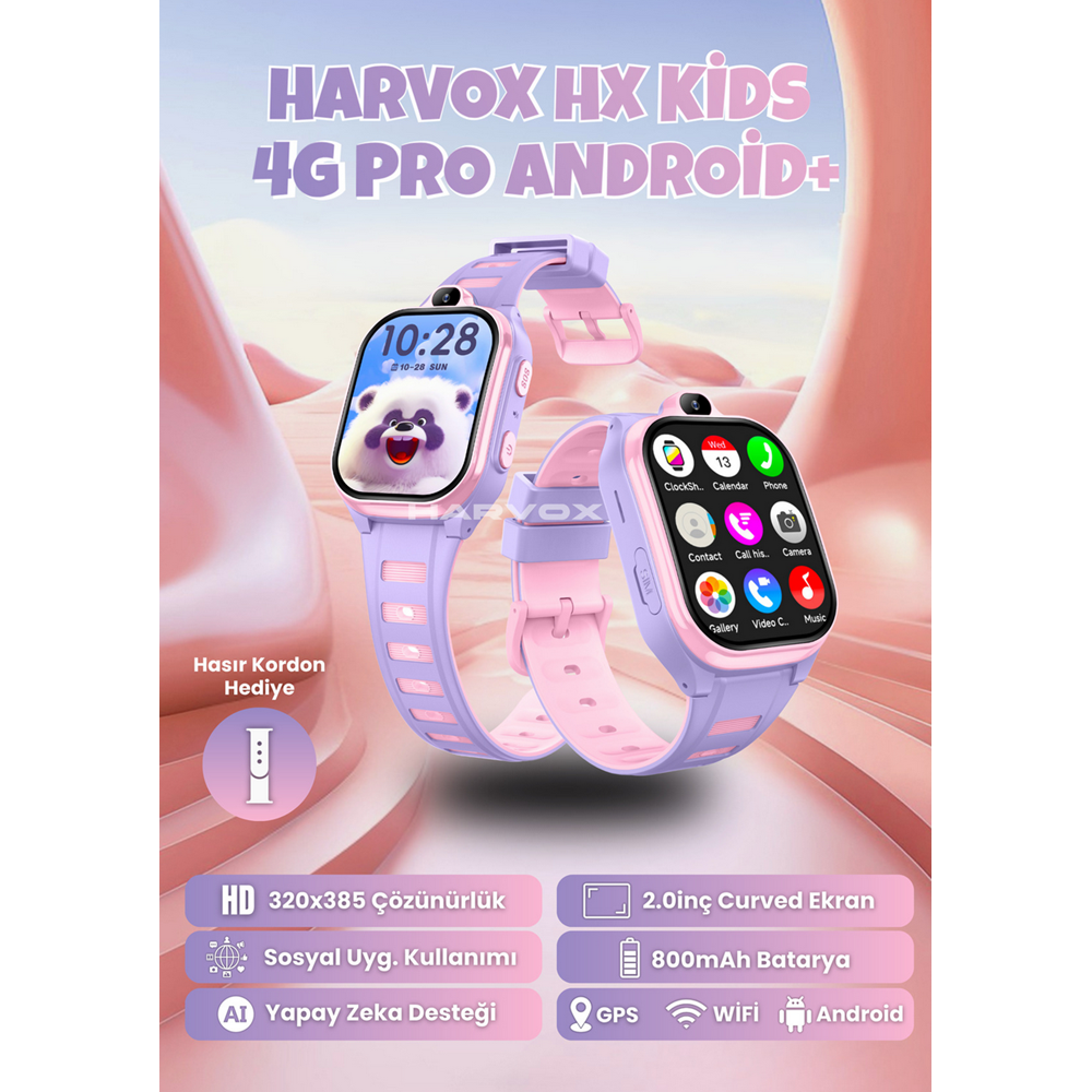 HARVOX ANDROİD ÇOCUK SAAT 4G PRO+ HX 4G PRO ANDROİD+