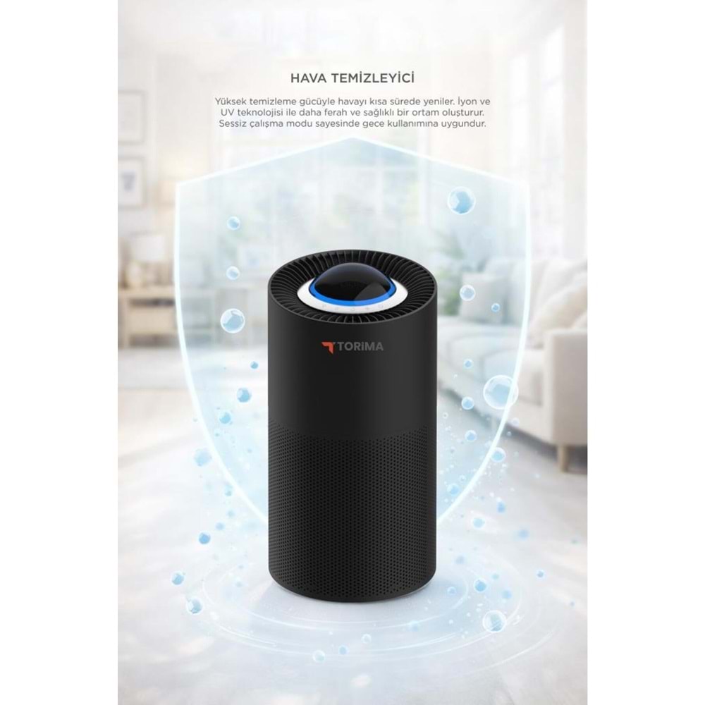 TORIMA AKILLI HAVA TEMİZLEYİCİ HEPA FİLTRELİ 55M² ALAN KAPSAMLI TAP-500 PRO