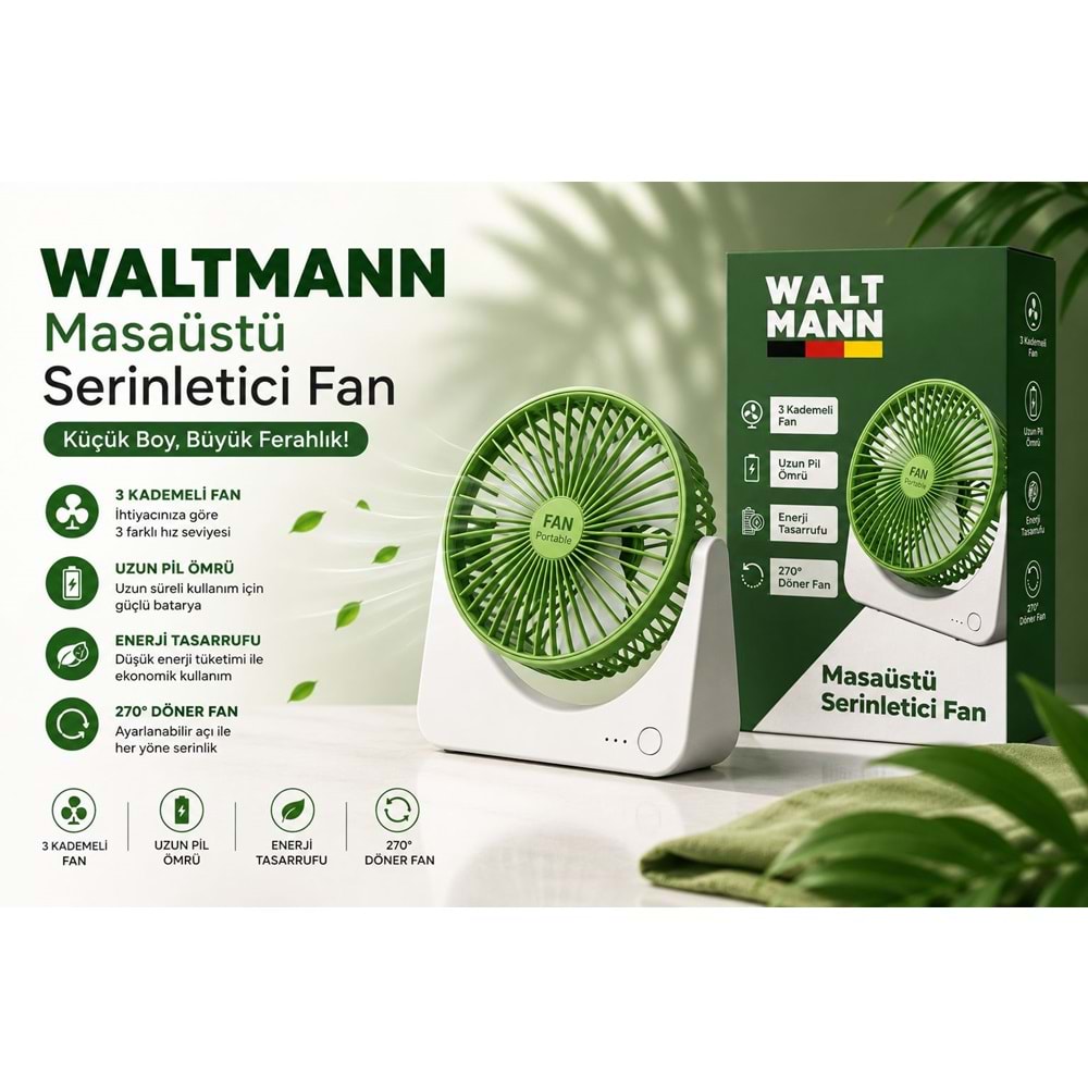 WALTMANN MKC-07 MASA ÜSTÜ FAN