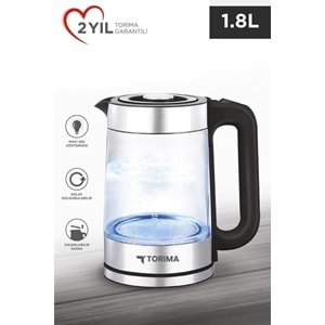 TORİMA GLASS KETTLE 1.8 L TY-083-18X29A