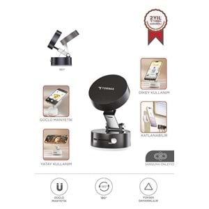 TORIMA JX-054 BLACK MAGNETIC PLASTIC PHONE HOLDER