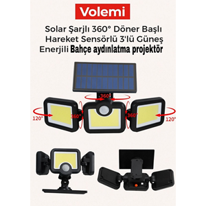 VOLEMİ SOLAR SECURİTY LİGHT V-023