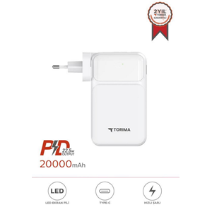 TORİMA TRM-1027 WHITE20000 MAH POWERBANK