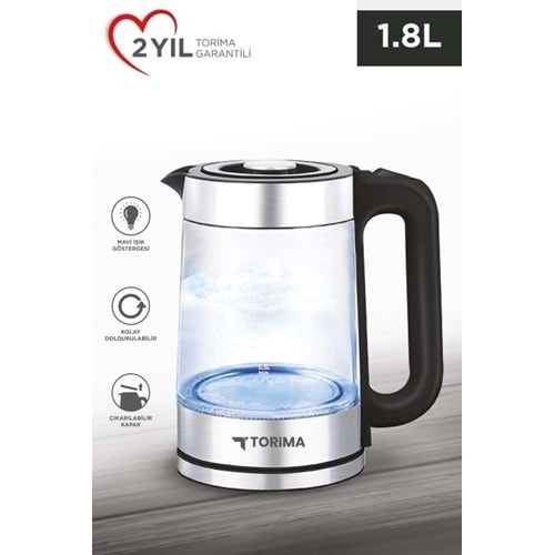 TORİMA GLASS KETTLE 1.8 L TY-083-18X29A