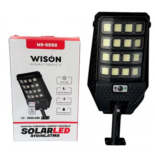 WİSON UZAKTAN KUMANDALI HAREKET SENSÖRLÜ SOLAR LED WS-5590
