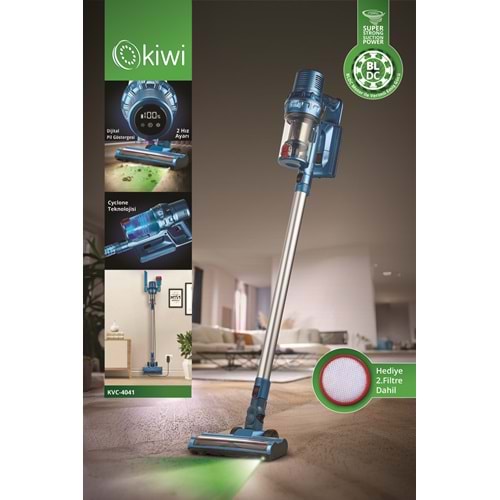 KİWİ KABLOSUZ DİK SÜPÜRGE KVC-4041