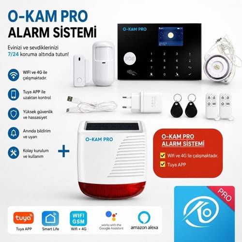 OKAM PRO WİRELESS OUTDOOR ALARM SİREN WİTH STROBE LİGHT 3032