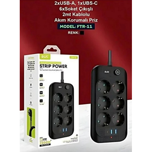 BLİC STRIP POWER TERMAL AKIM KORUMALI PRİZ FTR-11
