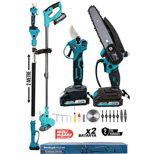 KİMMEER PLUS TELESKOPİK 4 LÜ SET MAVİ