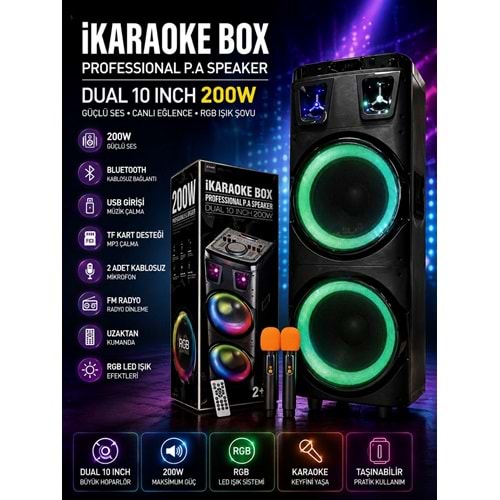 BRODU KARAOKE BOX BT SPEAKER BTS-1708