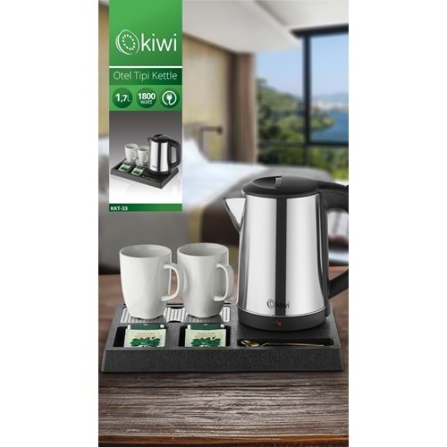 KİWİ KKT-33 OTEL TİPİ ÇELİK KETTLE