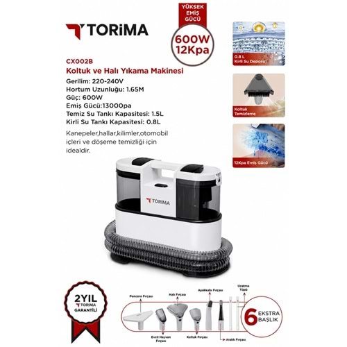 TORIMA CX002B CARPET CLEANER WHITE