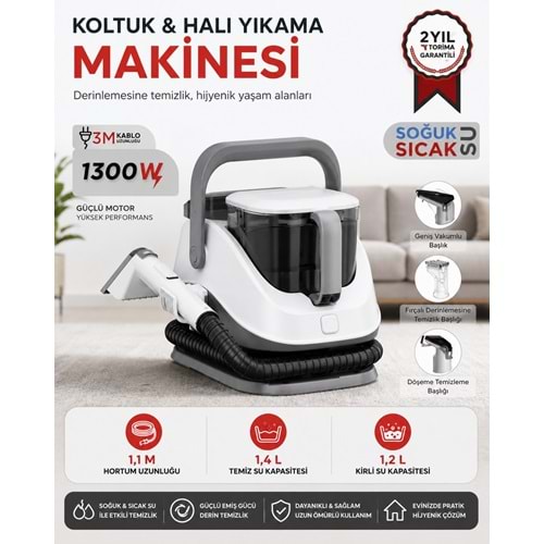 TORIMA TCC-01 BLACK STEAM CARPET CLEANER