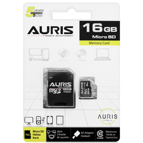 AURIS MİCRO SD MEMORY CARD 16GB