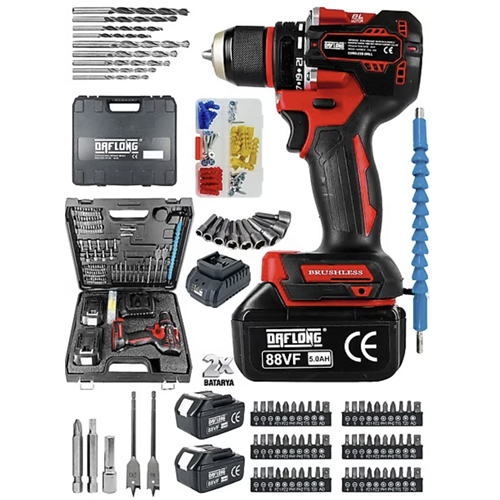 DAFLONG 10 PİLLİ 10MM DARBELİ MATKAP STK58 KÖMÜRSÜZ