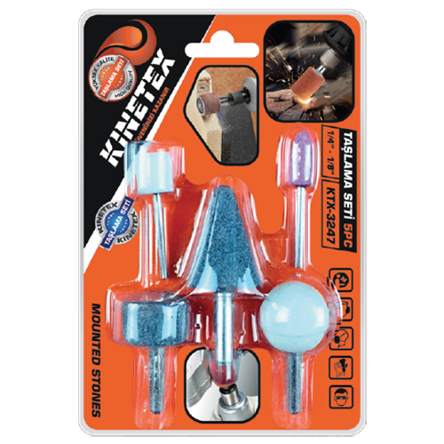 KINETEX B-4 VIZ VIZ TAŞLAMA SETİ 5 PCS KTX-3247