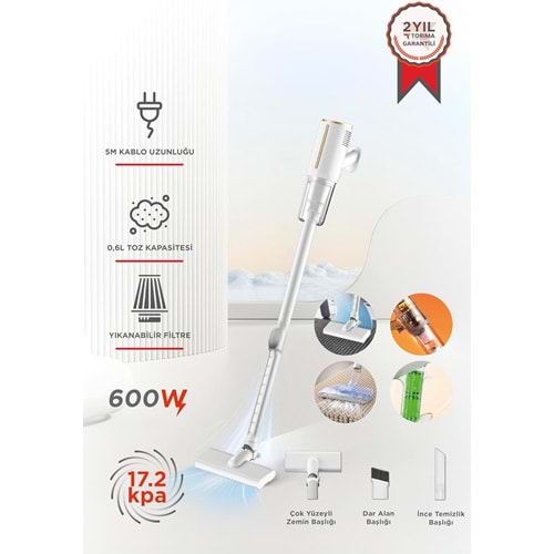 TORİMA TVC-01 WHITE VIRED VERTICAL VACUUM