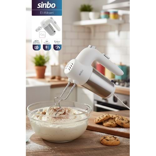 SİNBO SMX-2774 EL MİKSERİ 2İN1 KARIŞTIRMA&ÇIRPMA APARATI