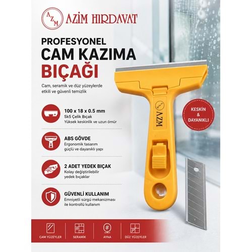 AZM CAM KAZIMA BIÇAĞI KÜÇÜK