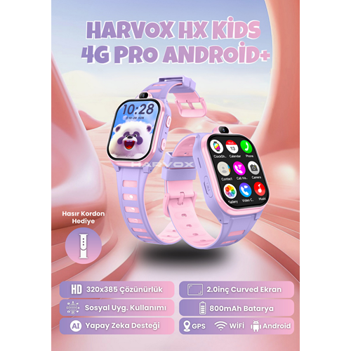 HARVOX ANDROİD ÇOCUK SAAT 4G PRO+ HX 4G PRO ANDROİD+