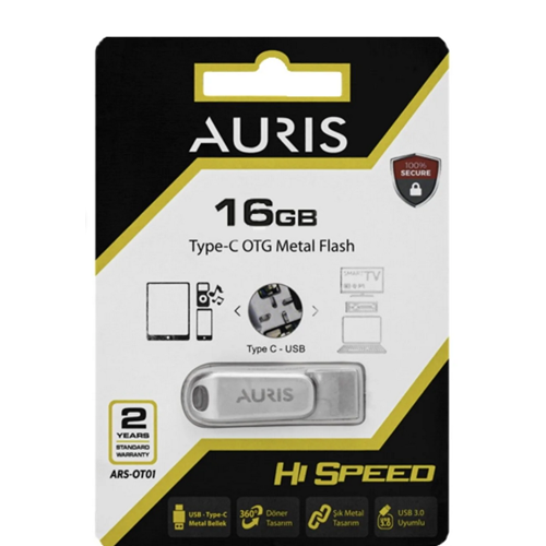 AURIS 16GB TYPE-C METAL FLASH BELLEK