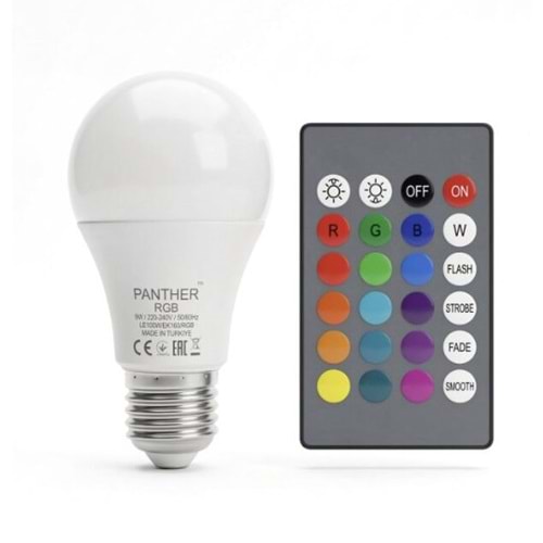 PANTHER RGB 9W KUMANDALI LED AMPUL