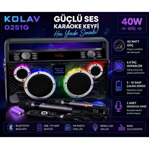 KOLAV D2616 BT SPEAKER