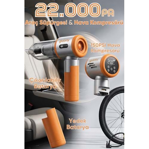 GULONY TSK-V001 KABLOSUZ VAKUMLU SÜPÜRGE