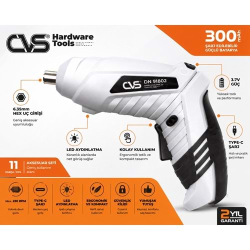CVS DN 91802 12V AKÜLÜ VİDALAMA
