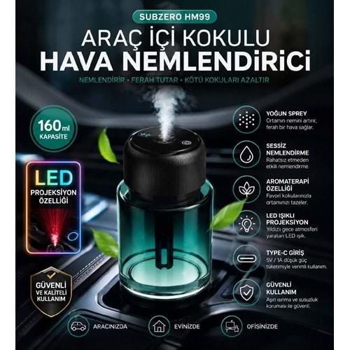 SUBZERO HM99 KOKULU ARAÇ NEMLENDİRİCİSİ