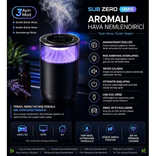 SUBZERO HM15 ARAÇ NEMLENDİRİCİSİ