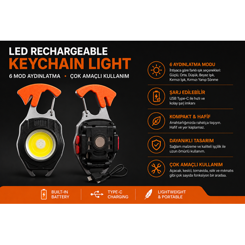 K LIGHT KL-W5147 LED RECHARGEABLE KEYCHAIN LIGHT