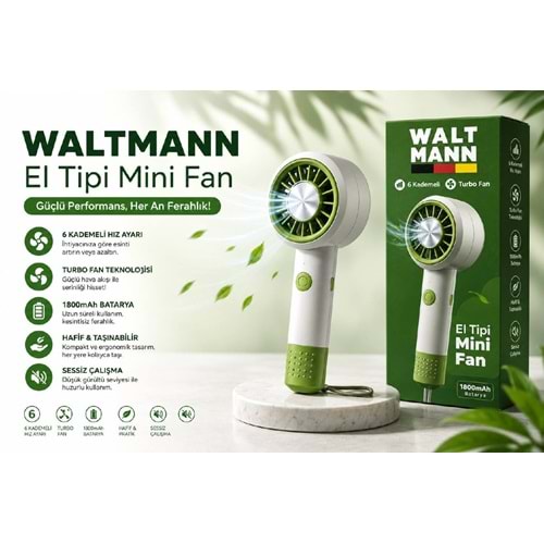 WALTMANN MKC-11 6 KADEMELİ EL TİPİ MİNİ FAN