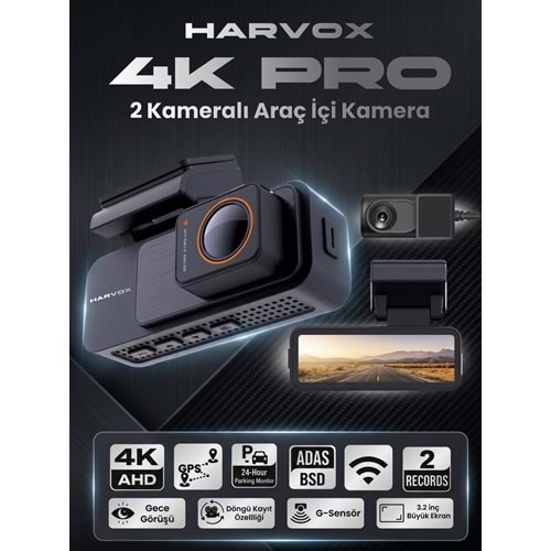 HARVOX 4K PRO ARAÇ KAMERASI